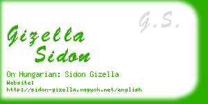 gizella sidon business card